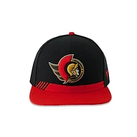 NHL Hat Snapback Authentic Pro Locker Room Square Visor Senators