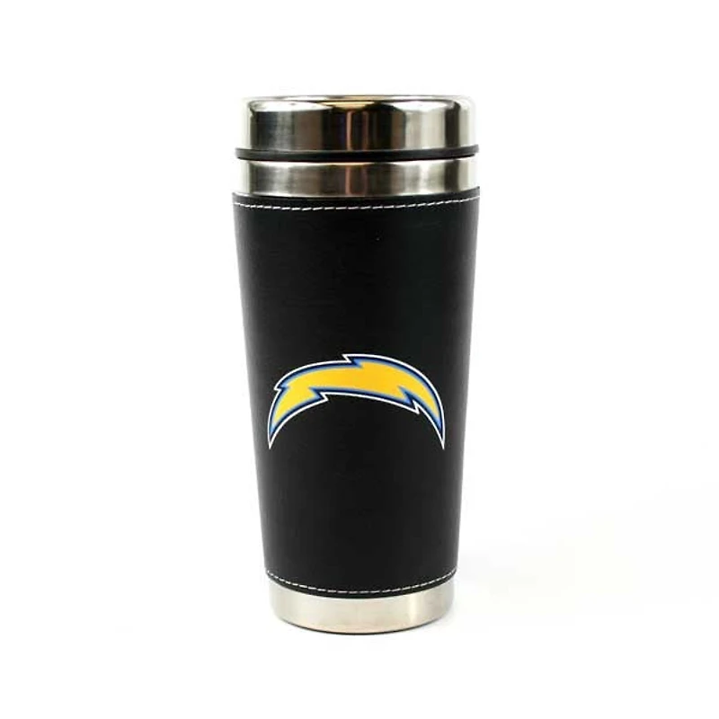 NFL Travel Mug 16oz Leather Wrapped Chargers