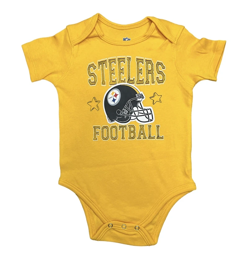 NFL 3pc Onesie Set Born to Be Creeper Steelers