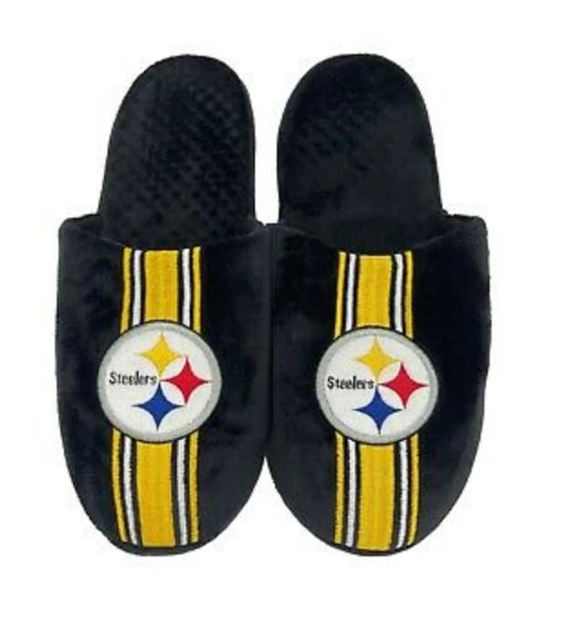 NFL Slippers Striped Steelers