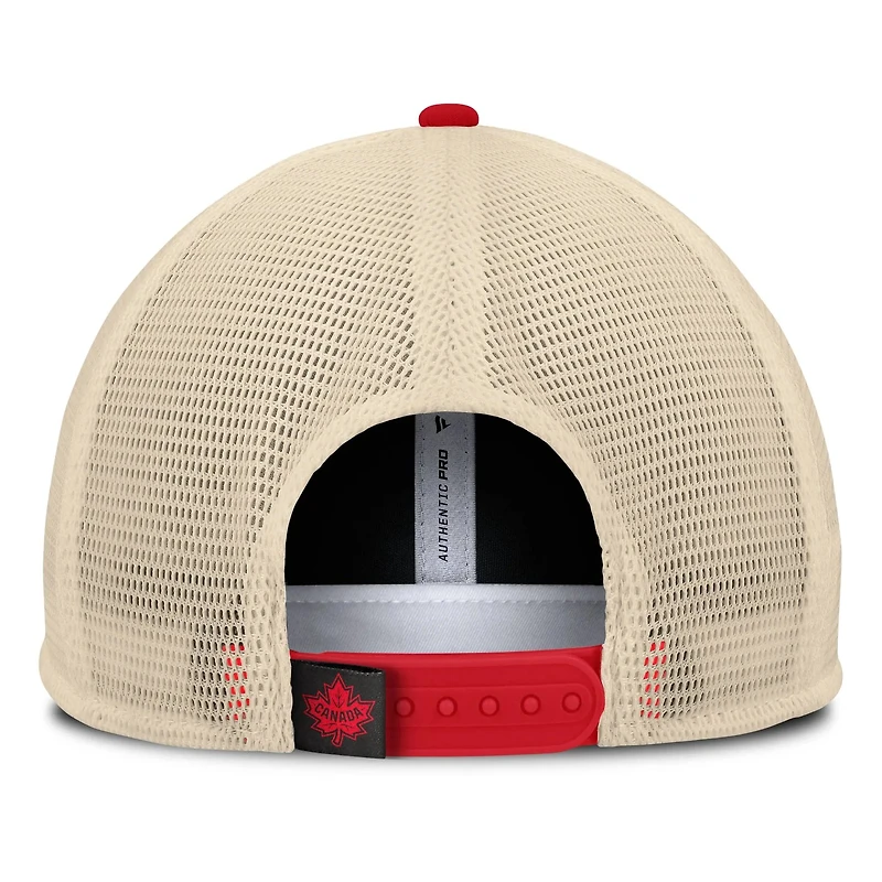 NHL Hat Authentic Pro Snapback Trucker Foam 4-Nations Face-Off Team Canada