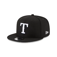 MLB Hat 950 Basic Snapback Black and White Rangers