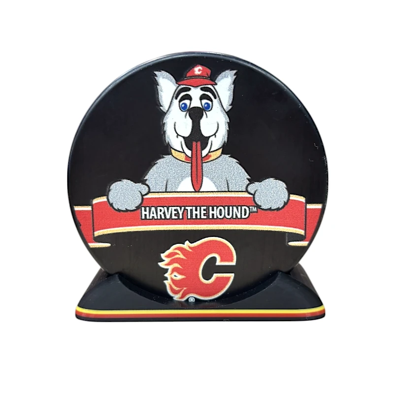 Puck Display Stand Yellow and Red