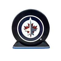 Puck Display Stand Silver, Grey & Blue