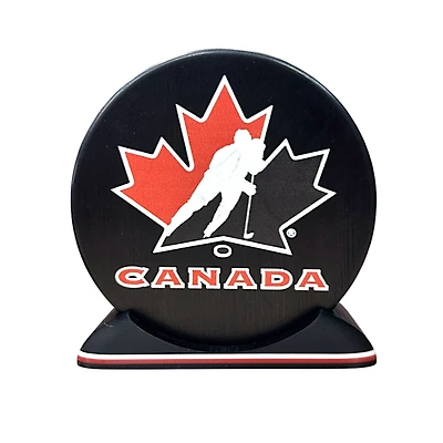 Puck Display Stand White & Red