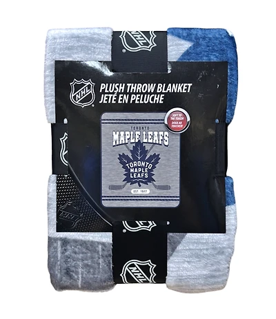 NHL Micro Plush Throw Blanket Maple Leafs