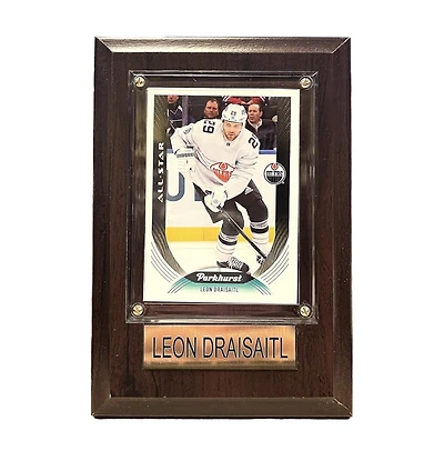 NHL Collectible Plaque with Card 4x6 Parkhurst Away Leon Draisaitl Oilers