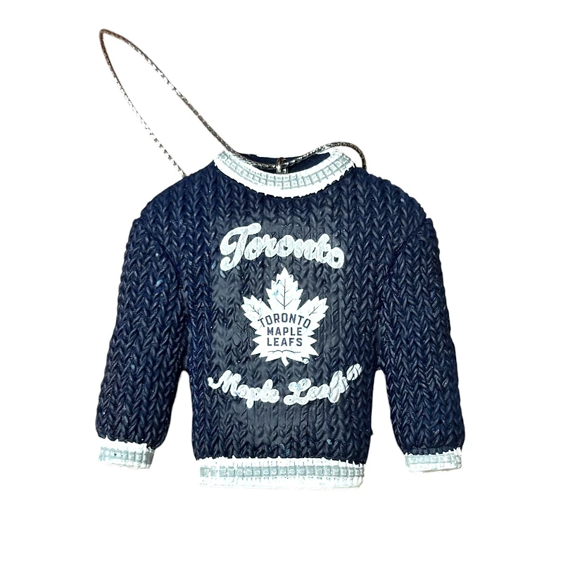 NHL Ornament Ugly Sweater Maple Leafs