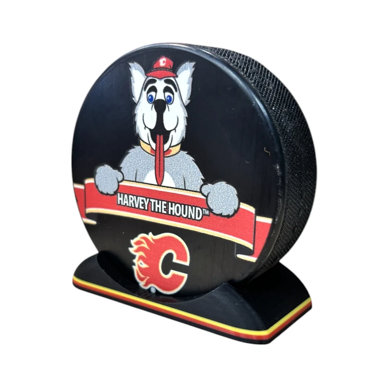 Puck Display Stand Yellow and Red