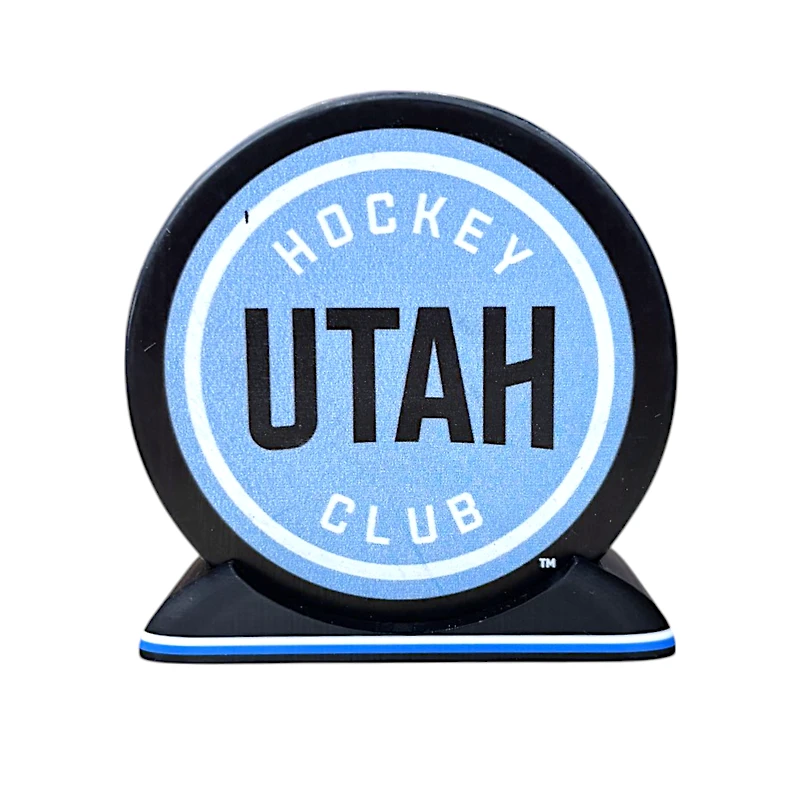 Puck Display Stand White & Light Blue