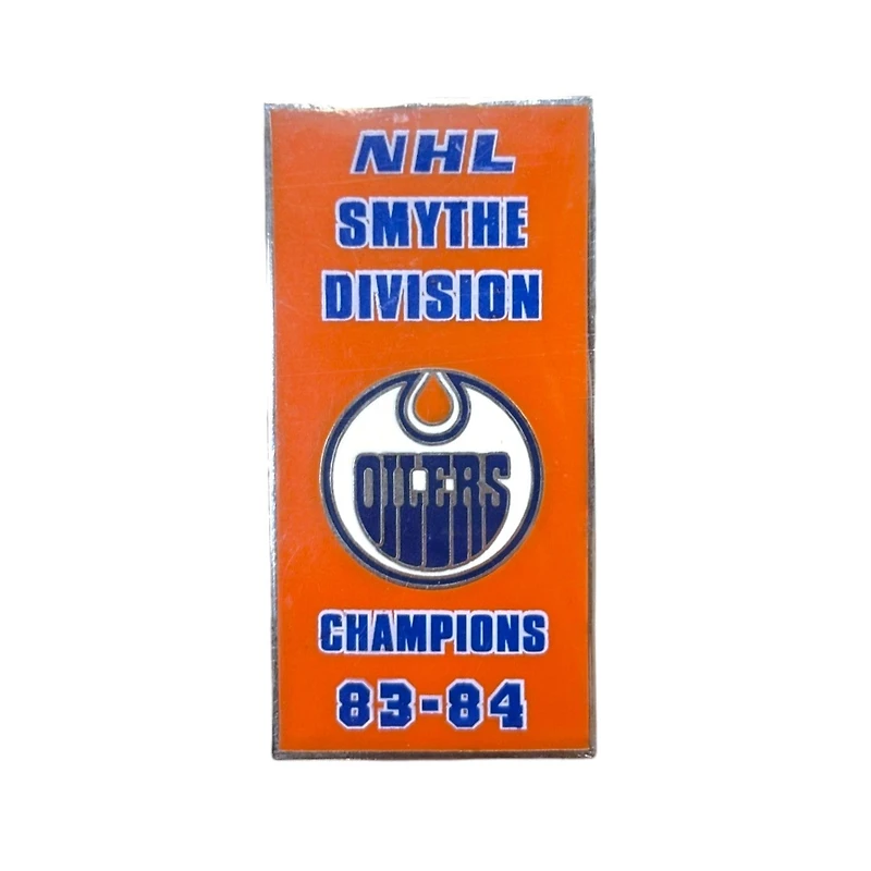 NHL Lapel Pin Smythe Division Champs 83-84 Oilers (Sticky Back)