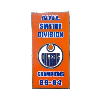 NHL Lapel Pin Smythe Division Champs 83-84 Oilers (Sticky Back)