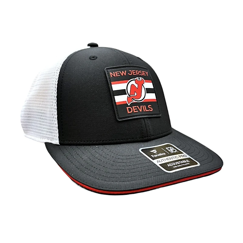NHL Hat Structured Adjustable Trucker Authentic Pro Rinkside6 2025 Devils