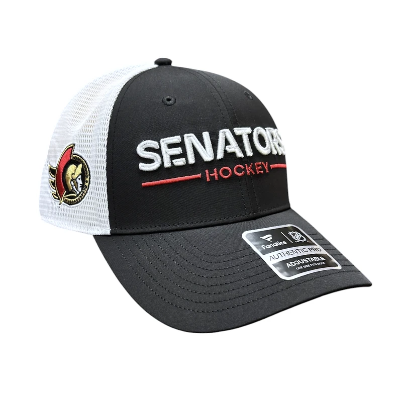 NHL Hat Structured Adjustable Trucker Authentic Pro Rinkside2 2025 Senators