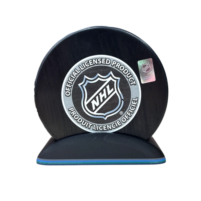 Puck Display Stand Grey, Blue & Green