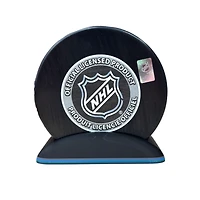 Puck Display Stand Grey, Blue & Green