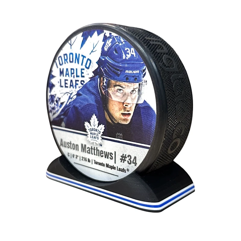 Puck Display Stand White & Blue