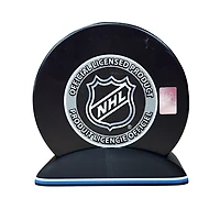 Puck Display Stand White & Light Blue