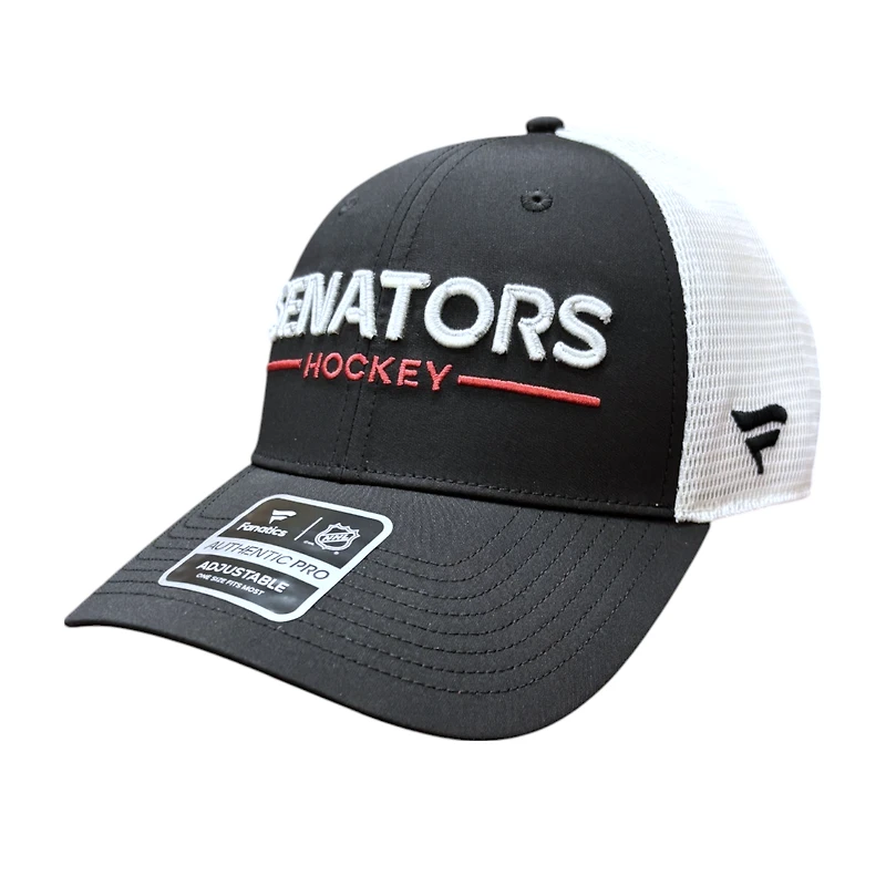 NHL Hat Structured Adjustable Trucker Authentic Pro Rinkside2 2025 Senators