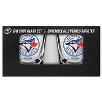 MLB 2 Pack Shot Glass 2oz Clear Blue Jays