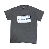 Age T-Shirt 50 Years Old License Plate (Grey)