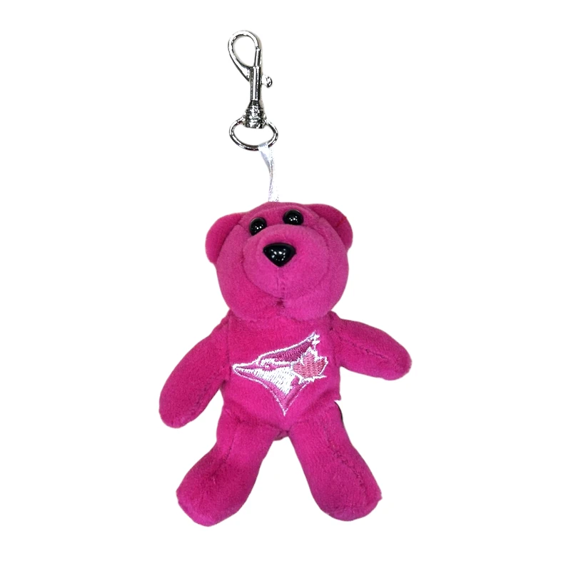 MLB Keychain Pink Teddy Bear Blue Jays