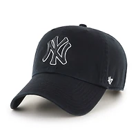 MLB Hat '47 Clean Up Black and White Yankees