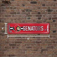 NHL Metal Street Sign 4" x 15 Senators