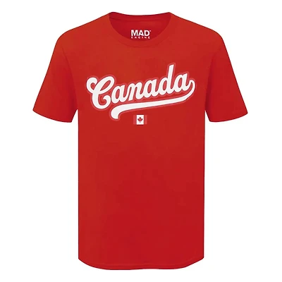 Country T-Shirt Flag Script Canada (Red)