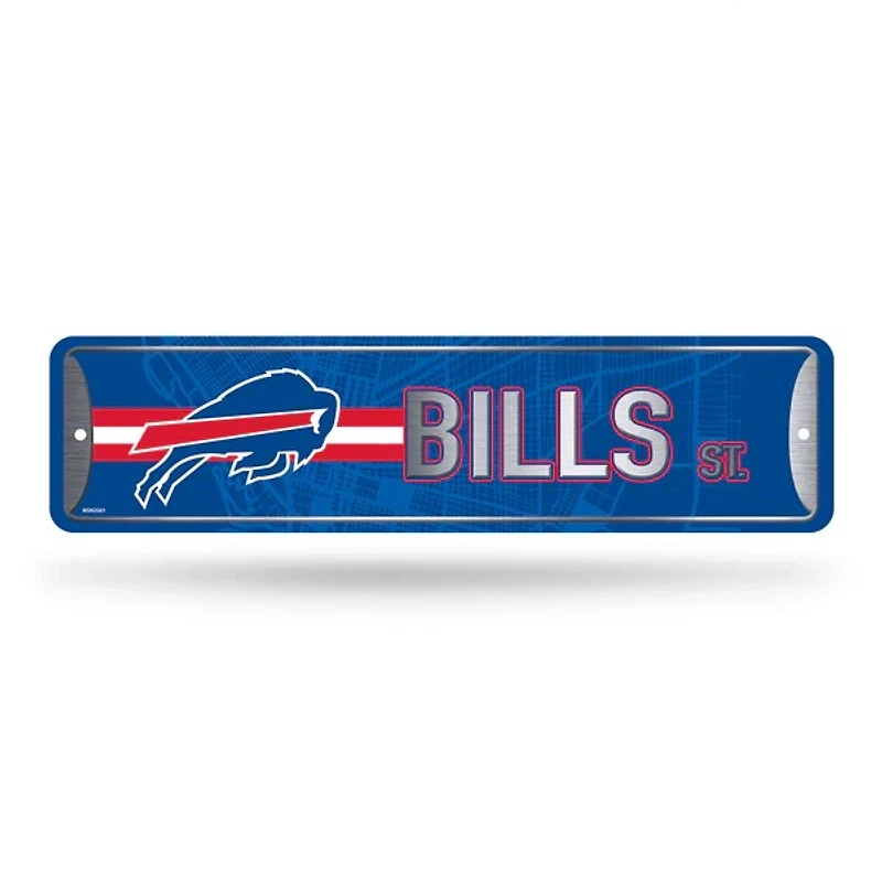 NFL Metal Street Sign 4" x 15 Bills