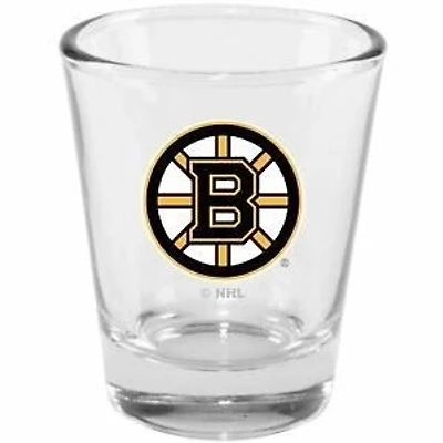 NHL Shot Glass 2oz Clear Bruins