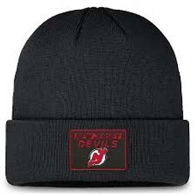 NHL Knit Hat Authentic Pro Prime Cuffed Beanie 2024 Devils