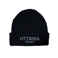 NHL Knit Hat Authentic Pro Tonal Cuffed Ribbed Beanie Rink Road 2025 Senators