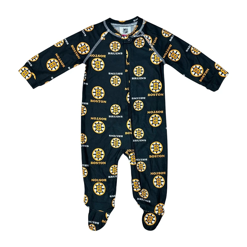 NHL Infant Onesie Raglan Zip Up Bruins