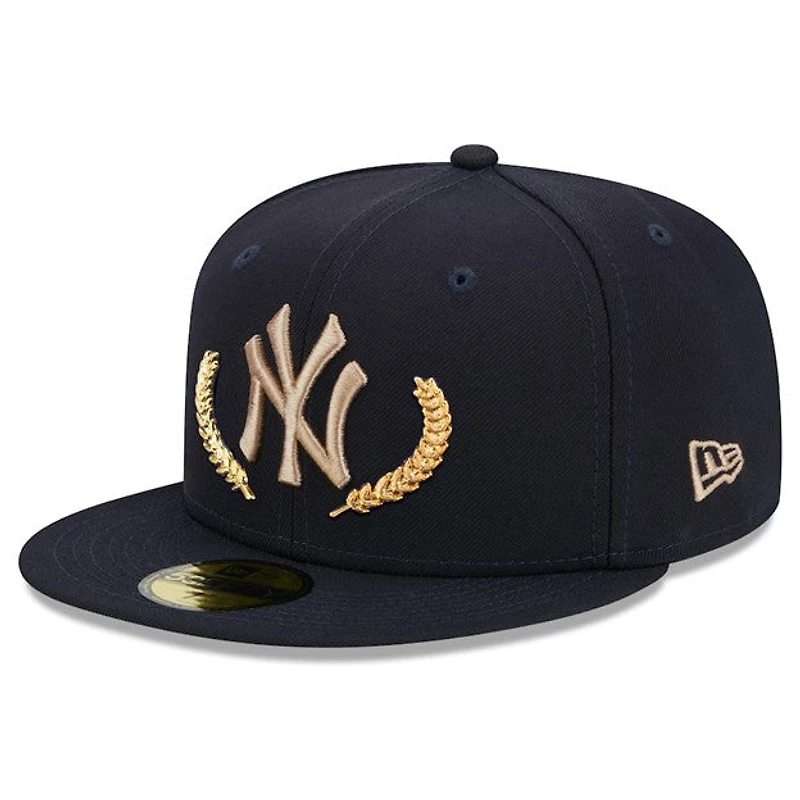 MLB Hat 5950 Gold Leaf 100th Anniversary Yankees
