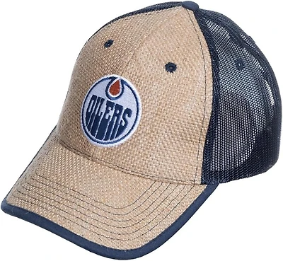 NHL Straw Baseball Hat Oilers
