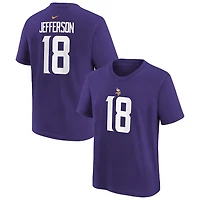 NFL Youth Player T-Shirt Name And Number Justin Jefferson Vikings