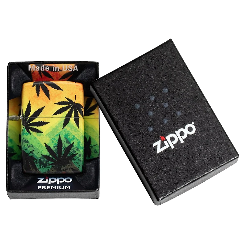Zippo Lighter Cannabis Design