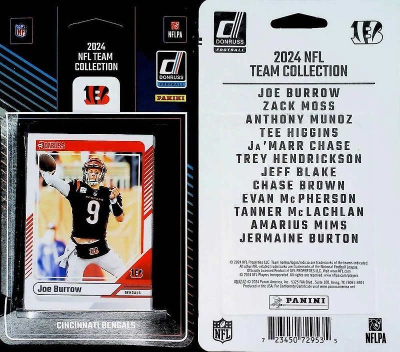 NFL 2024 Panini Trading Cards Donruss Team Set Bengals