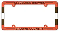 NFL License Plate Frame Plastic Browns