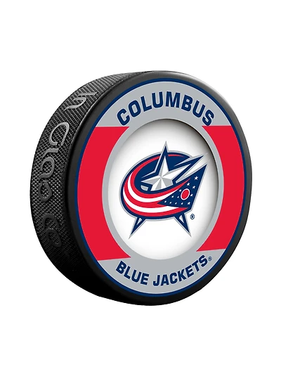 NHL Puck Retro Blue Jackets