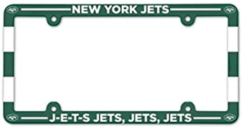 NFL License Plate Frame Plastic Jets