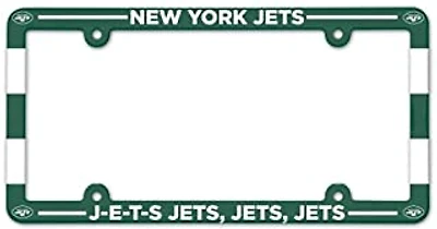 NFL License Plate Frame Plastic Jets