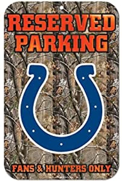 NFL Parking Sign Reserved Hunters Colts