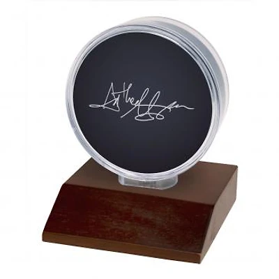 Ultra Pro UP81677 Hockey Puck Dark Wood Base Display Holder