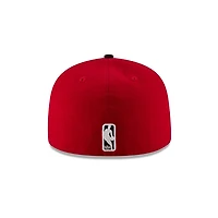 NBA Hat 5950 Basic Two Tone Bulls (Red and Black)