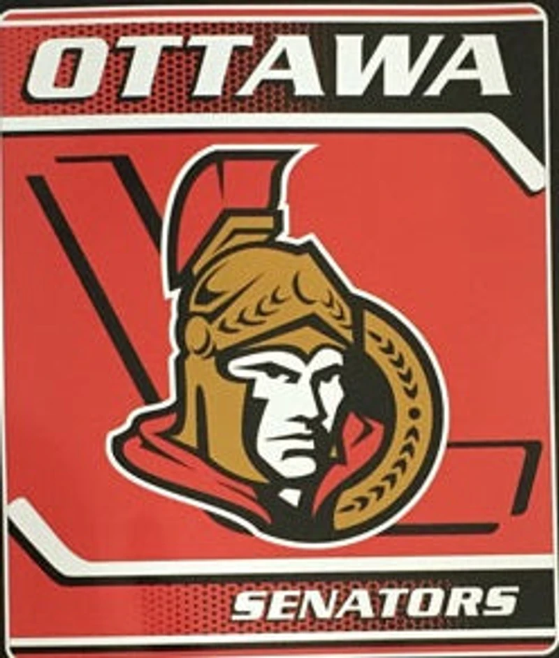 NHL Queen Sized Royal Plush Blanket Senators