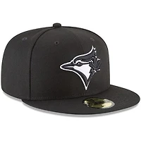 MLB Hat 5950 Basic Black And White Blue Jays