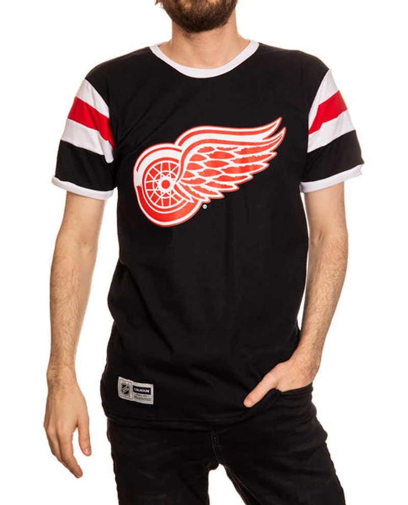 NHL T-Shirt Retro Varsity Inset Red Wings