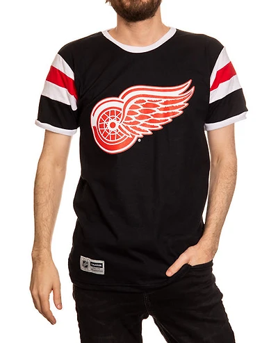 NHL T-Shirt Retro Varsity Inset Red Wings